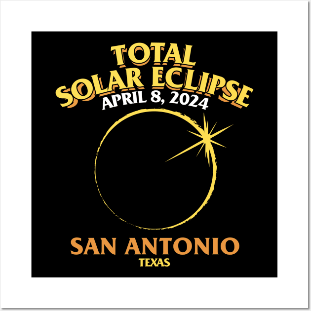 Total Solar Eclipse 2024 - San Antonio, Texas Wall Art by LAB Ideas